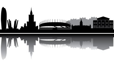 Warsaw skyline clipart