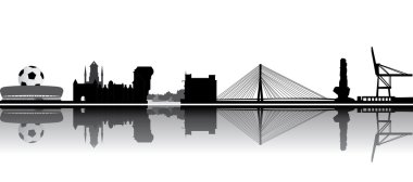 Gdansk skyline clipart