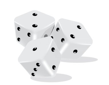 Three dices clipart