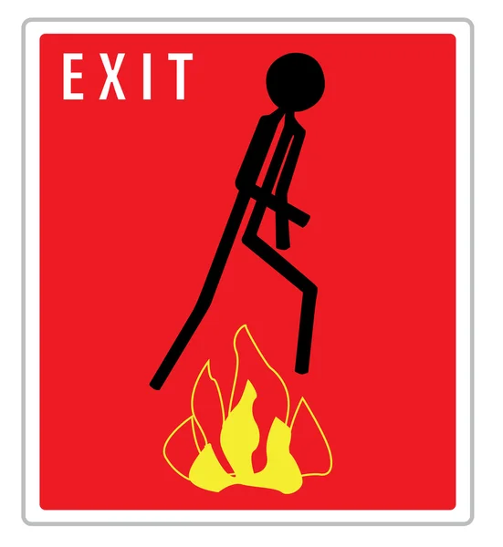 Tűz exit jel — Stock Vector