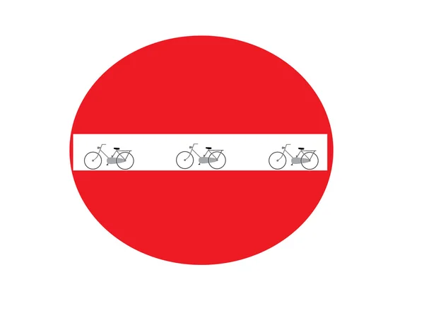 No se permiten bicicletas — Vector de stock