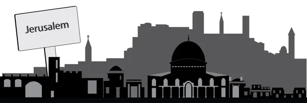 Jerusalém Skyline — Vetor de Stock