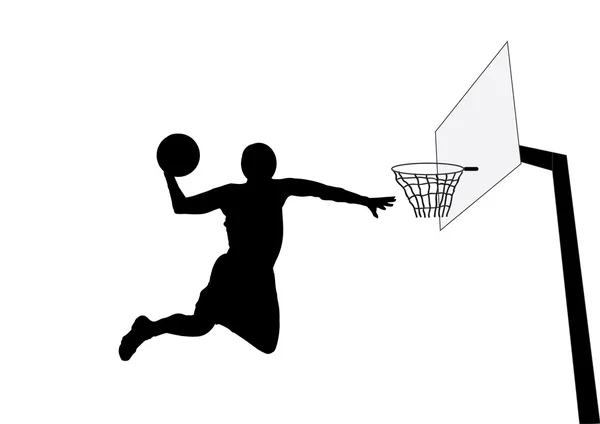 Basket ball sportif homme — Image vectorielle