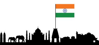 Hindistan bayrağıyla gökyüzü