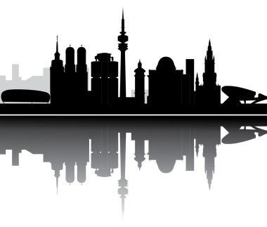 Munich skyline clipart