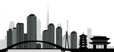 Tokyo skyline clipart