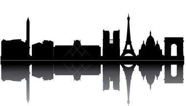 Paris skyline clipart