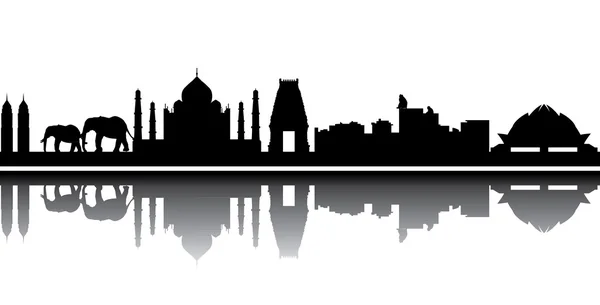 India skyline — Stock Vector