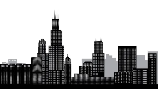 Skyline di Chicago — Vettoriale Stock