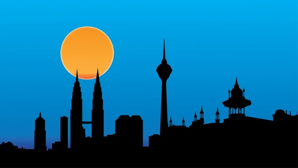 Skyline von Kuala Lumpur — Stockvektor