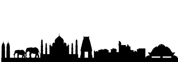 Skyline van India — Stockvector