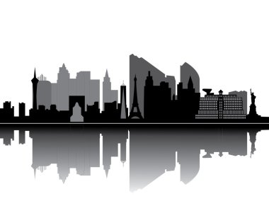 Las vegas skyline clipart