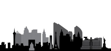 Las vegas skyline clipart