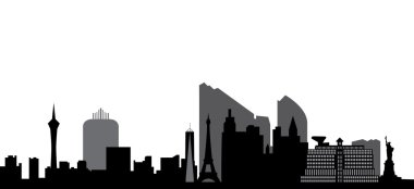 Las vegas skyline clipart