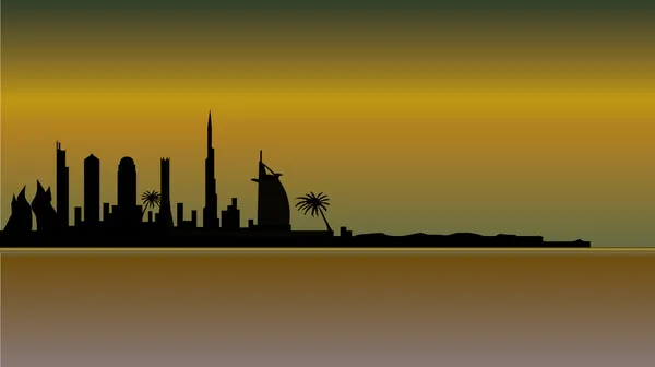 Dubai skyline — Stock Vector