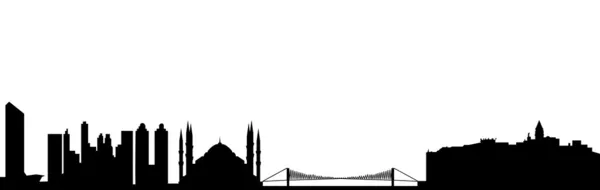 Linha do horizonte do peru de Istambul — Vetor de Stock