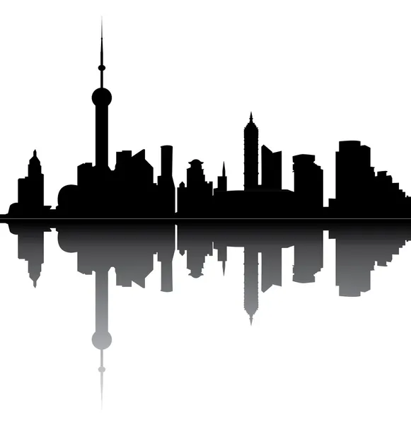 Shanghai skyline — Stockvector