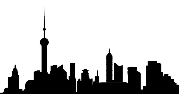 Skyline di Shanghai — Vettoriale Stock