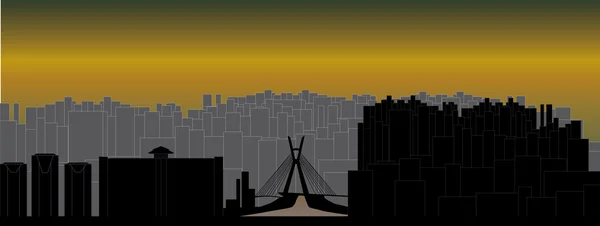 São Paulo Skyline — Stock vektor