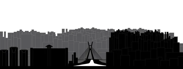 Sao Paulo skyline — Stock Vector