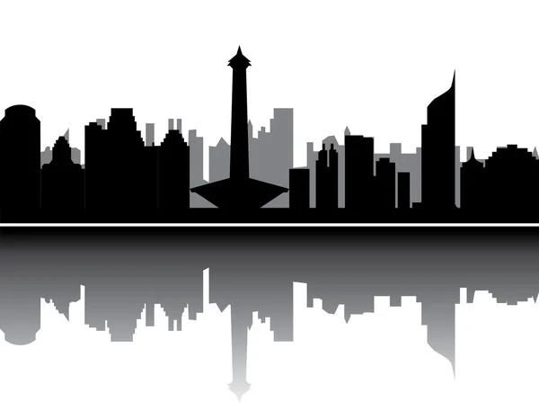 Panoramę Jakarta — Wektor stockowy