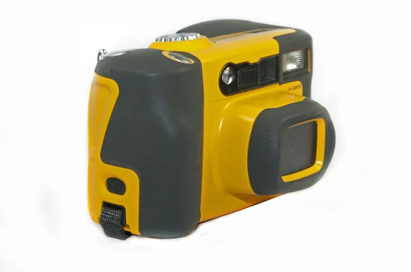 Żółty kamery podwodne części inwith czarny — Zdjęcie stockowe