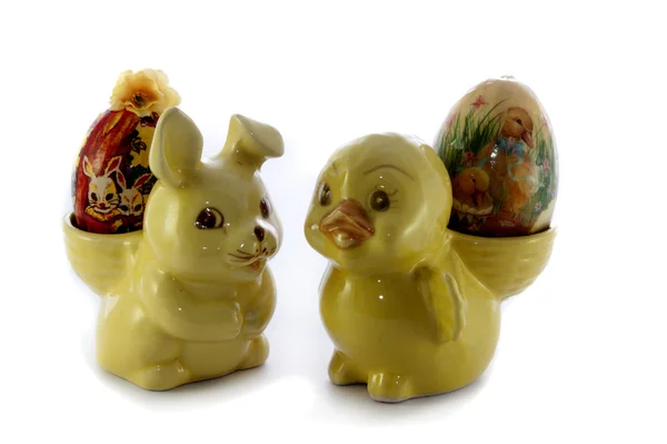 Easter duck and bunny — Stock Photo, Image