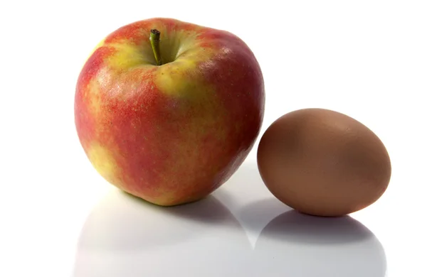 Äpple och ägg — Stockfoto