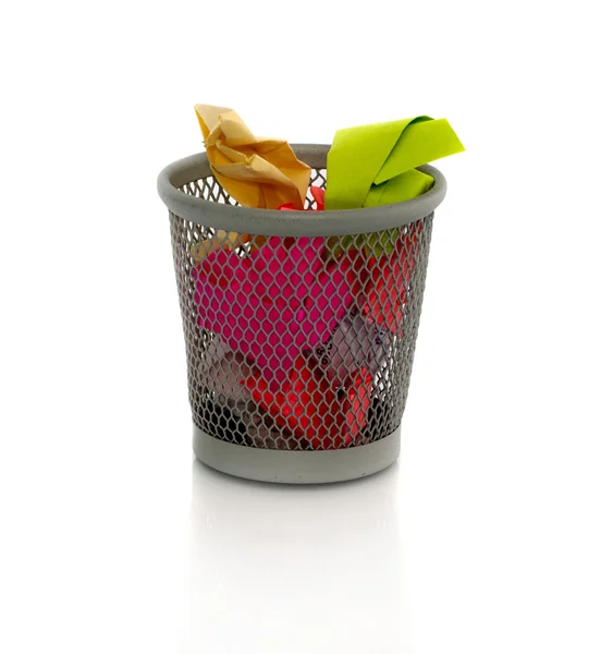 Color paper in container — Stock Photo, Image