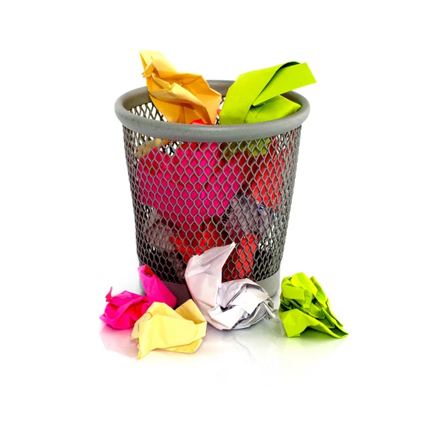 Kağıt çöp sepeti — Stok fotoğraf
