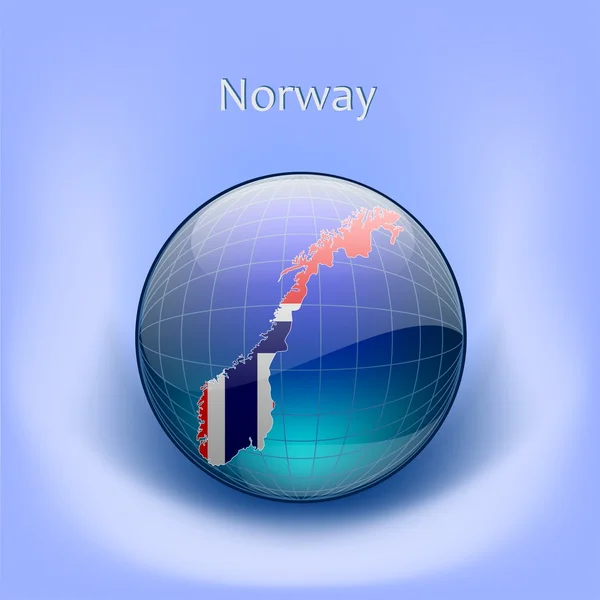 Norveç bayrağı Dünya Haritası