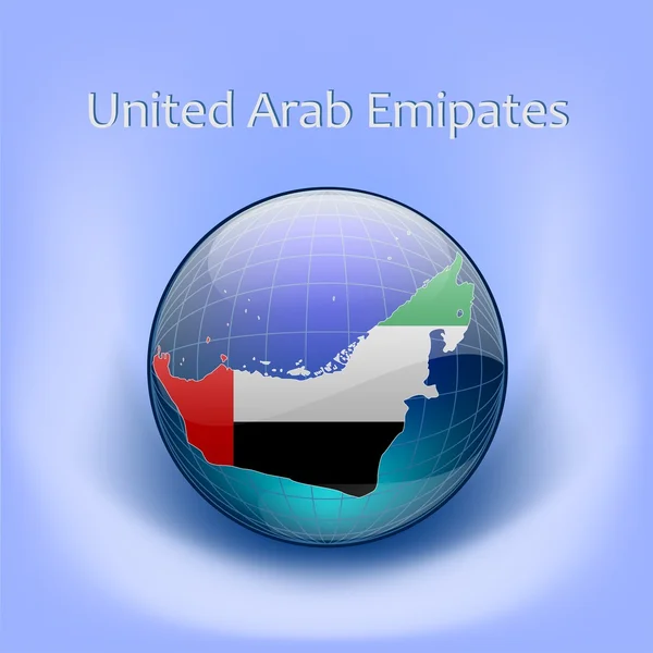 Carte des Émirats arabes unis dans le monde Graphismes Vectoriels