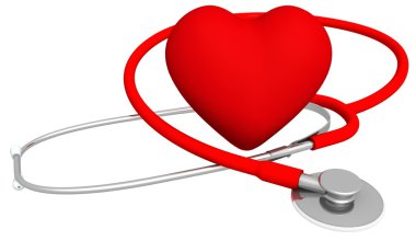 Heart & stethoscope clipart