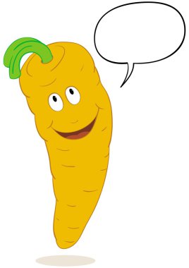 Cute Carrot Cartoon Character clipart