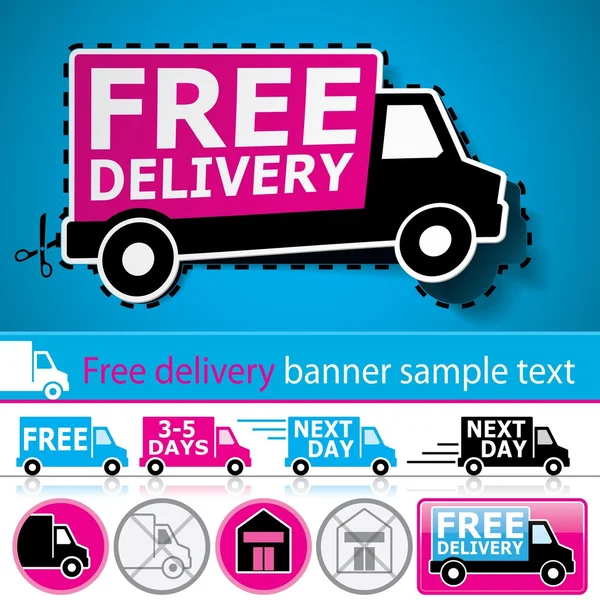 Delivery Promotion Set — Stock Vector