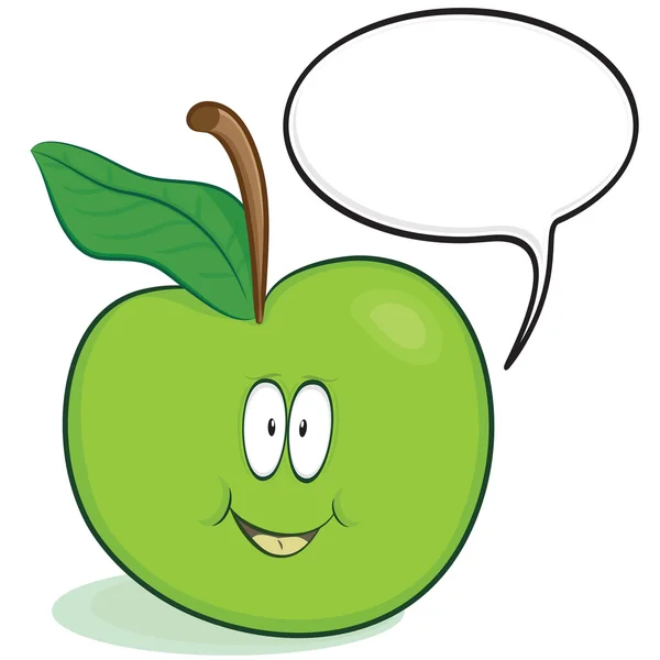 Roztomilý jablečný znak — Stockový vektor