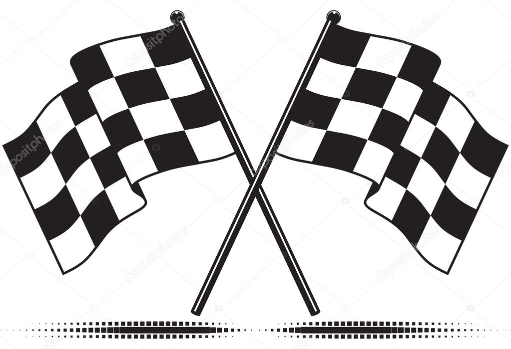 Vector checkered flags