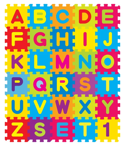 Alfabeto rompecabezas — Archivo Imágenes Vectoriales