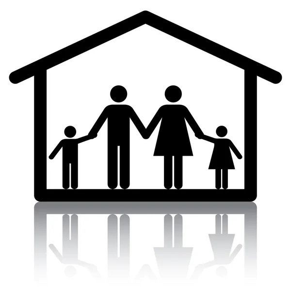 Family Home — Stock Vector