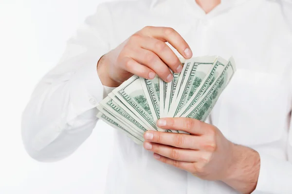 stock image Man with dollars