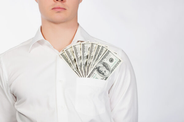 Человек с долларами
