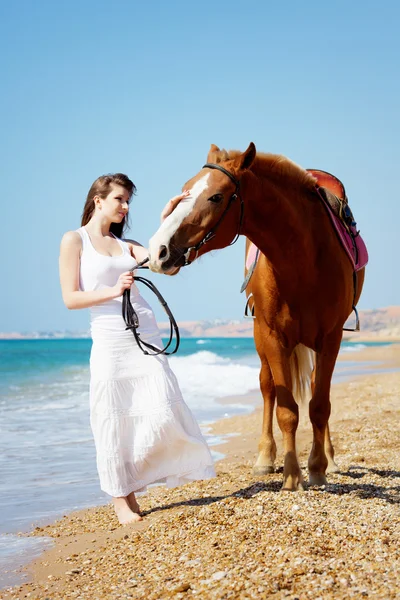 Stock image Girl with horse