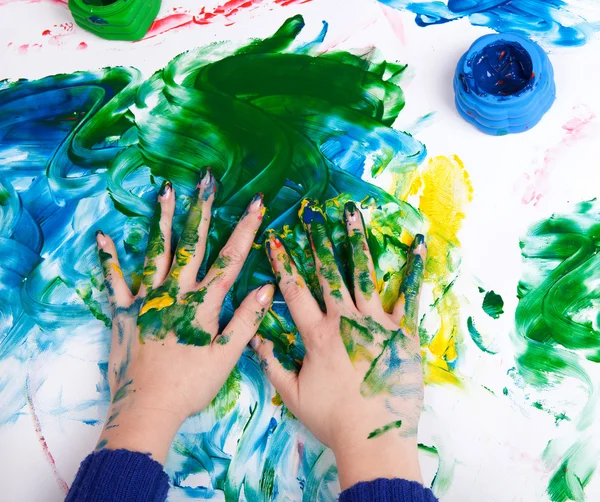 Fingerpainting — Stockfoto