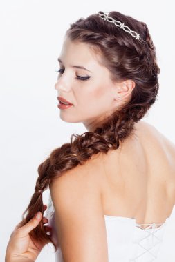 Bride hairstyle clipart