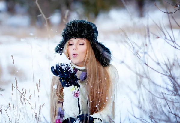 Menina de inverno — Fotografia de Stock