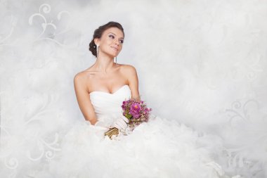 Bride portrait clipart