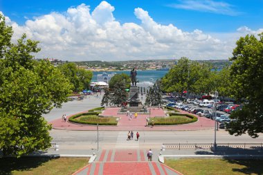 Nahimov Square in Sevastopol clipart