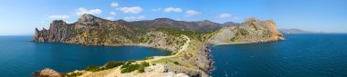 Crimea coastline panorama clipart