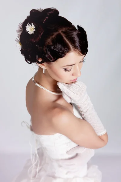 Bride hairstyle — Stock Photo, Image