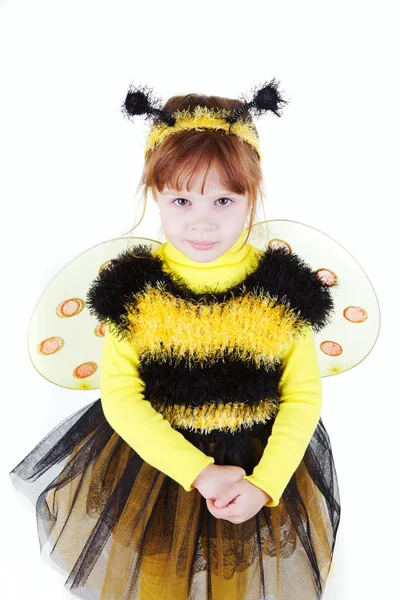 stock image Girl in bee dress